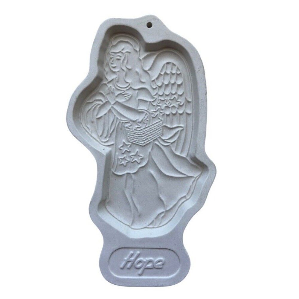 Longaberger Pottery Angel Series Cookie Mold 1994 Hope Christmas